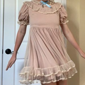 Rose Pink Lolita Mini Dress